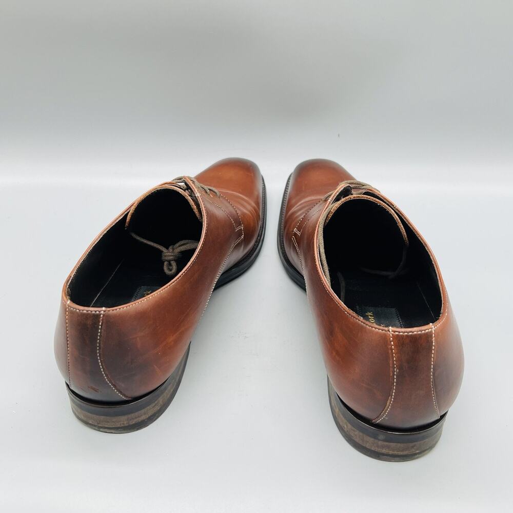 To Boot New York Shoes Mens 8.5 Brown Leather Adam Derrick Derby Oxford Dress - Picture 6 of 11